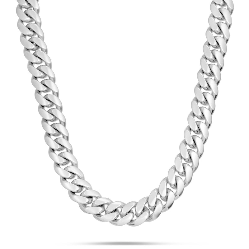 Gold Cuban Chain, 17.5 mm - Shyne Jewelers White Gold 16" 10KT Shyne Jewelers