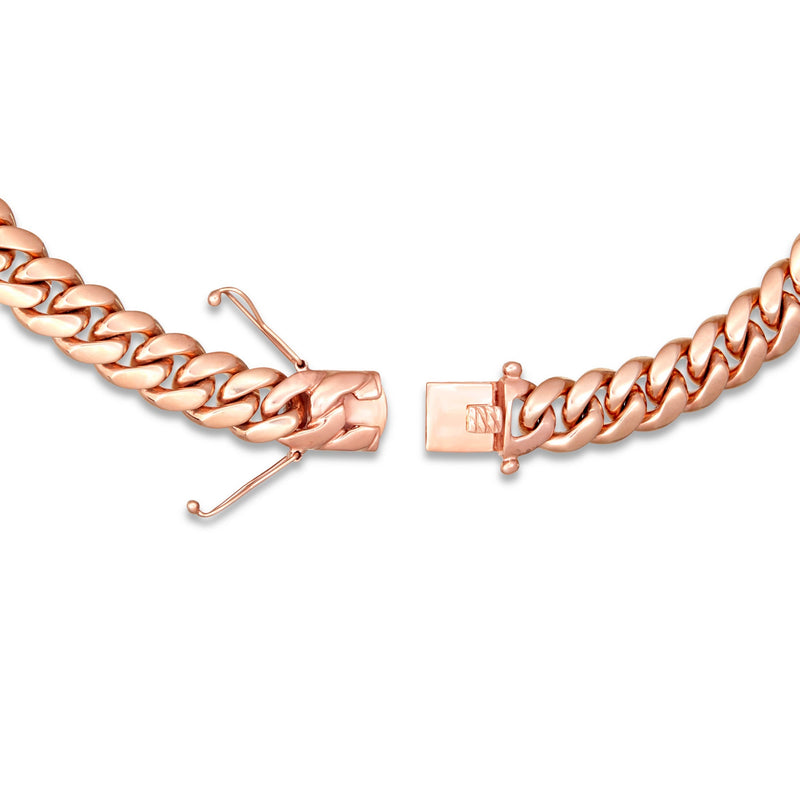 Gold Cuban Chain, 17.5 mm - Shyne Jewelers Rose Gold 16" 10KT Shyne Jewelers