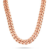 Gold Cuban Chain, 17.5 mm - Shyne Jewelers Rose Gold 16" 10KT Shyne Jewelers