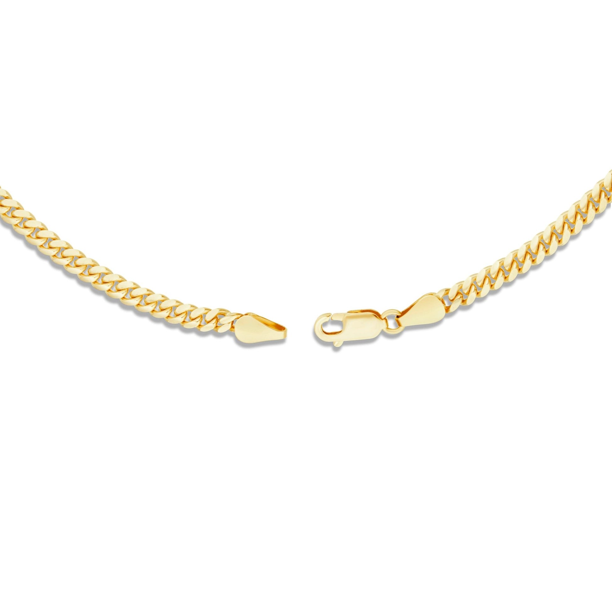 14K Solid Gold Cuban Chain, 2.5mm