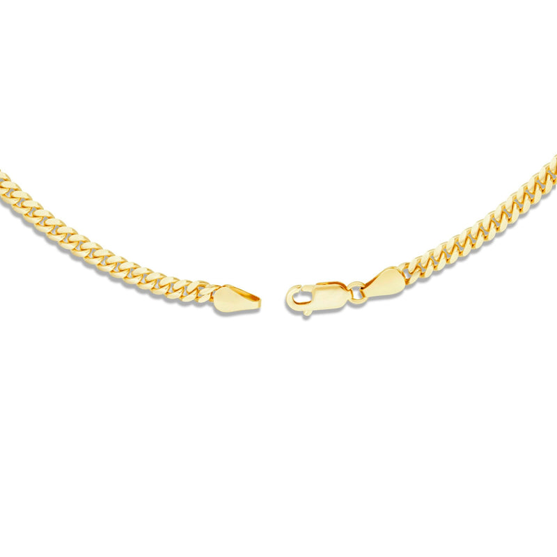 14K Solid Gold Cuban Chain, 3.5mm