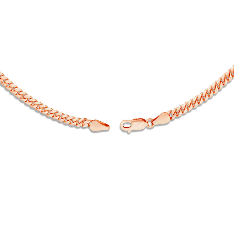 14K Solid Gold Cuban Chain, 3.5mm