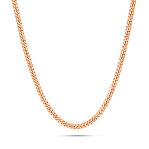 Gold Cuban Chain, 3mm - Shyne Jewelers 10KT Rose Gold 16