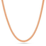 Gold Cuban Chain, 4mm - Shyne Jewelers 10KT Rose Gold 16