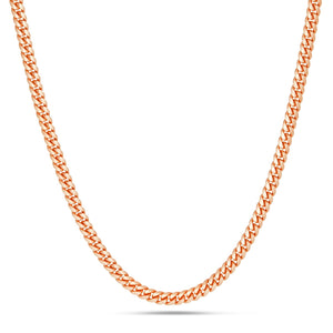 Gold Cuban Chain, 4mm - Shyne Jewelers 10KT Rose Gold 16