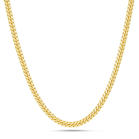 Gold Cuban Chain, 4mm - Shyne Jewelers 10KT Yellow Gold 16" Shyne Jewelers