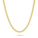 14K Solid Gold Cuban Chain, 4mm