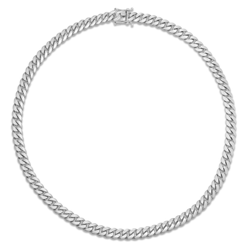 Gold Cuban Chain, 5mm - Shyne Jewelers 10KT White Gold 18" Shyne Jewelers