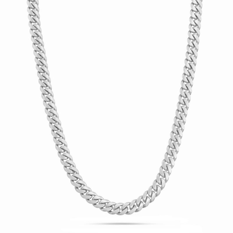 Gold Cuban Chain, 5mm - Shyne Jewelers 10KT White Gold 18" Shyne Jewelers