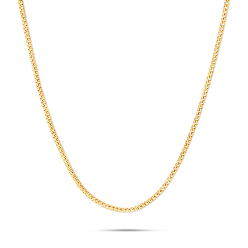 14K Solid Gold Franco Chain, 3mm
