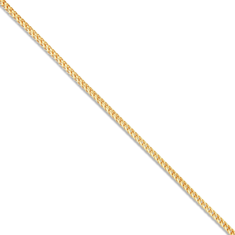 14K Solid Gold Franco Chain, 3mm