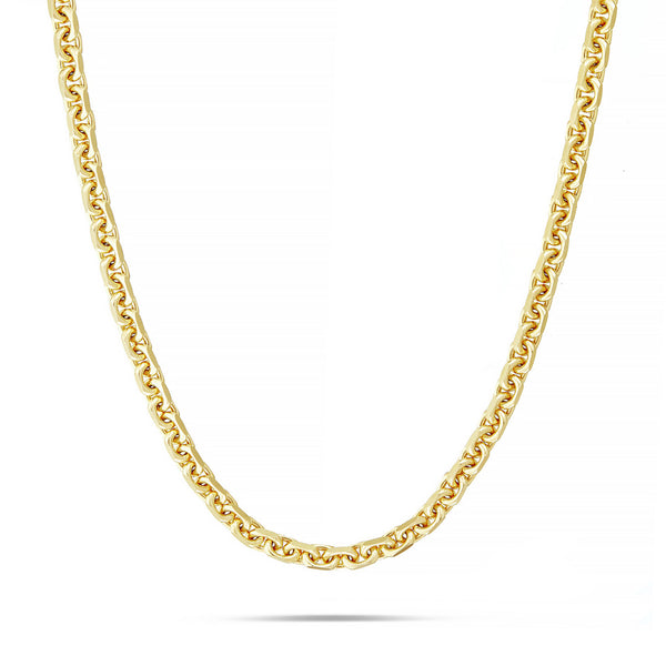 14K Solid Gold Hermes Link Chain, 4.5 mm