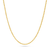 14K Solid Gold Rope Chain, 4mm