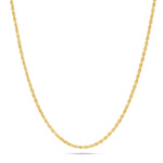 14K Solid Gold Rope Chain, 4mm