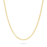 14K Solid Gold Rope Chain, 2mm