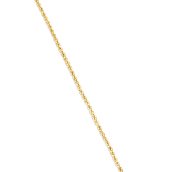 14K Solid Gold Rope Chain, 2mm