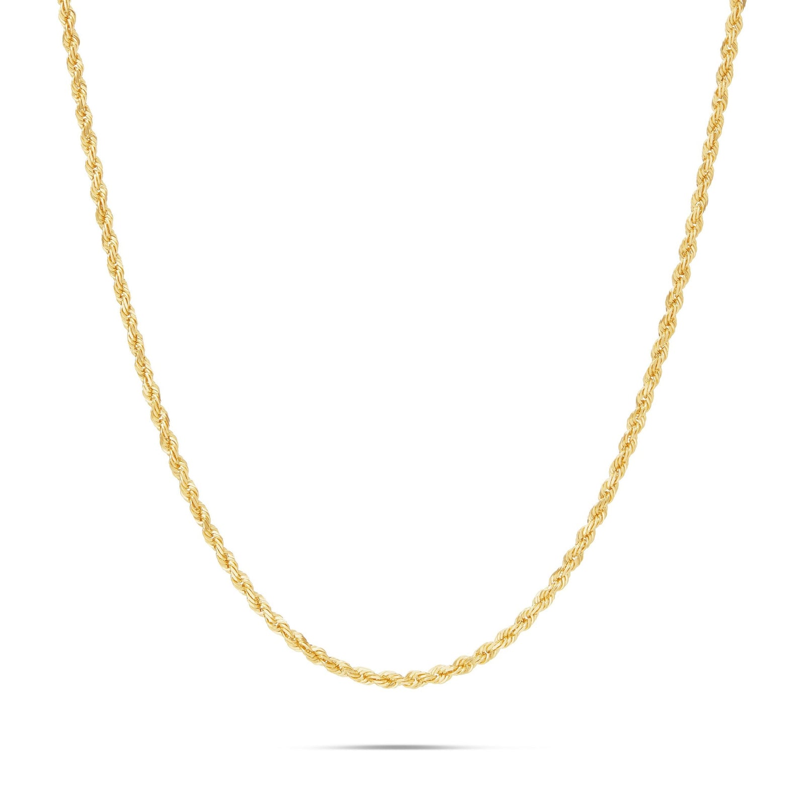 10K Solid Gold Rope Chain, 2.5mm – SHYNE JEWELERS