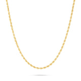 10K Solid Gold Rope Chain, 3.5mm