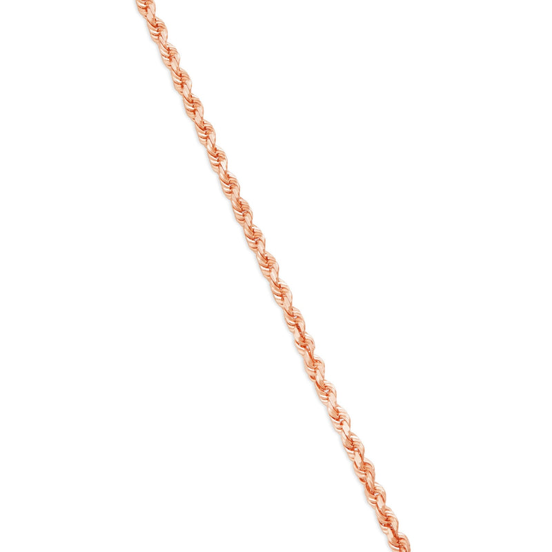 10K Solid Gold Rope Chain, 3.5mm