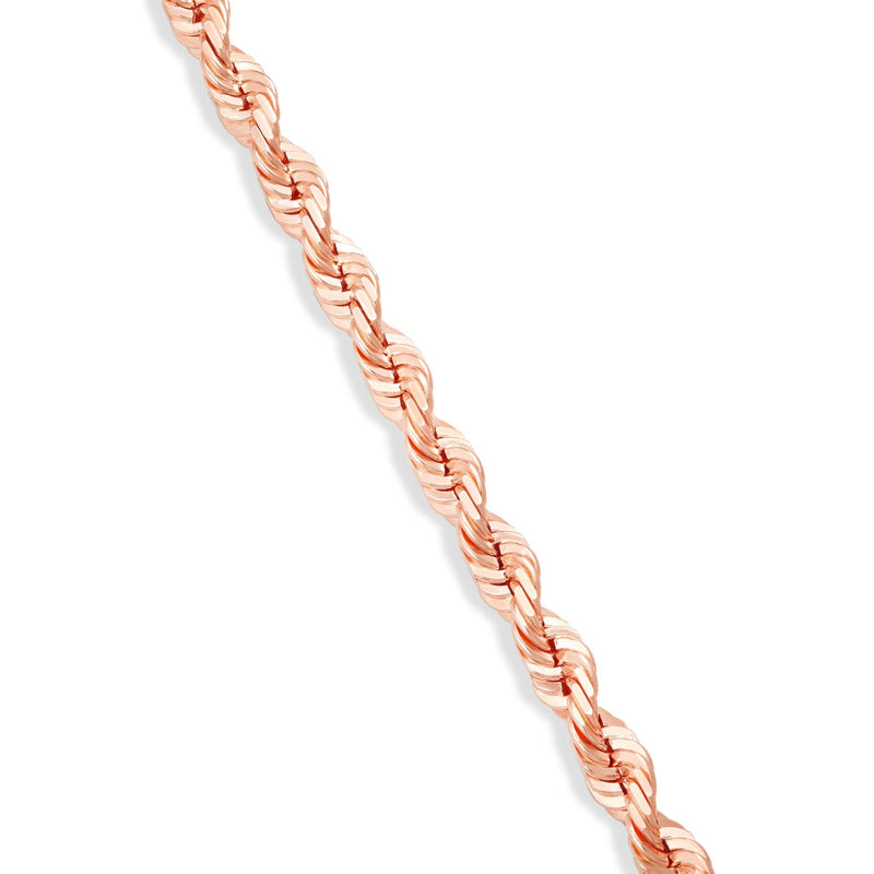 Gold Rope Chain, 6 mm - Shyne Jewelers 10K 16 " Rose Gold Shyne Jewelers