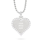 Small Gold & Diamond Heart Picture Pendant