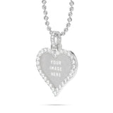 Small Gold & Diamond Heart Picture Pendant