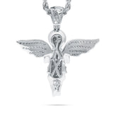 10k White Gold 1.75ct Diamond Angel Pendant