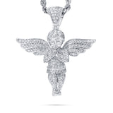 10k White Gold 1.75ct Diamond Angel Pendant