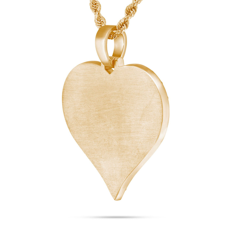 Large Gold & Diamond Heart Picture Pendant