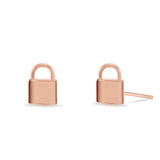 14kt Gold Lock Earrings