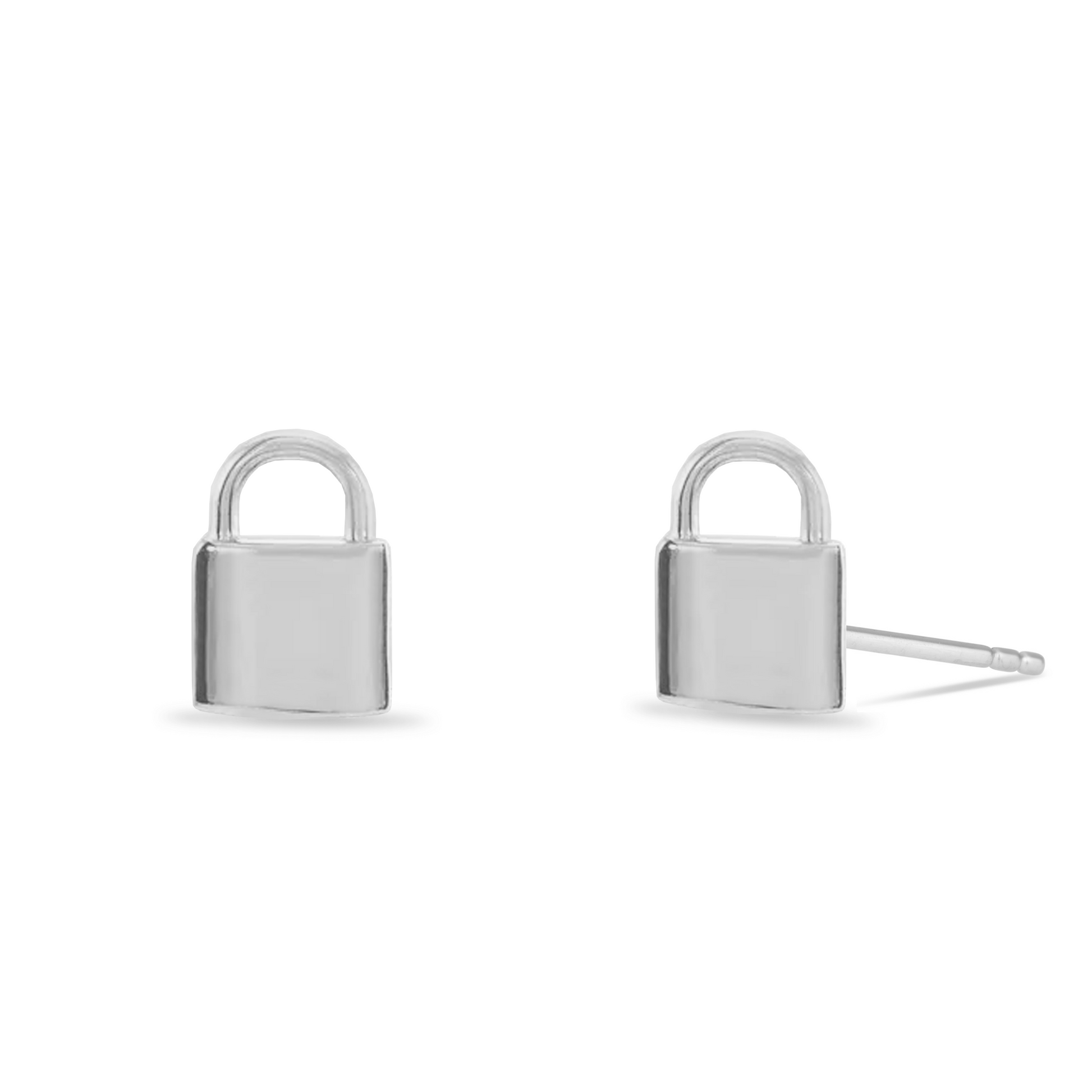 14kt Gold Lock Earrings