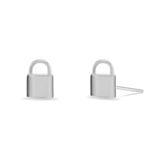 14kt Gold Lock Earrings