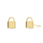 14kt Gold Lock Earrings