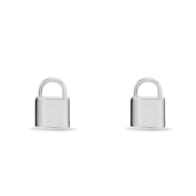 14kt Gold Lock Earrings