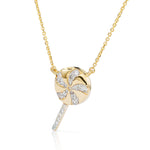 14kt Gold 0.32ct Diamond Lollipop Necklace