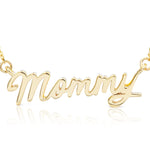 14k Gold Mommy Statement Necklace