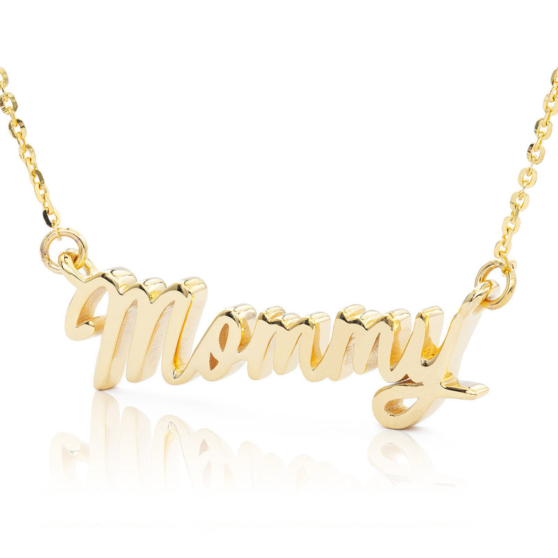 14k Gold Mommy Statement Necklace