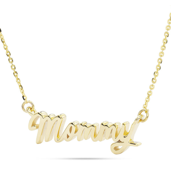 14k Gold Mommy Statement Necklace