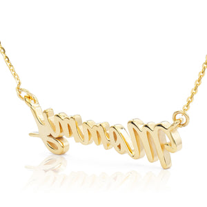 14k Gold Mommy Statement Necklace