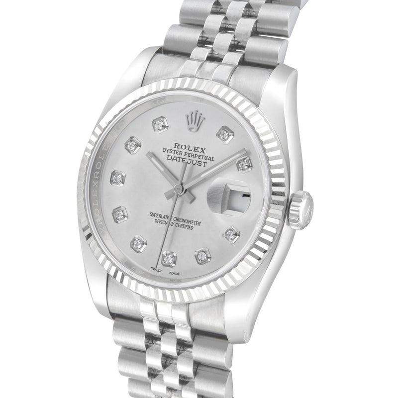 Rolex DateJust 36mm Silver Dash Jubilee