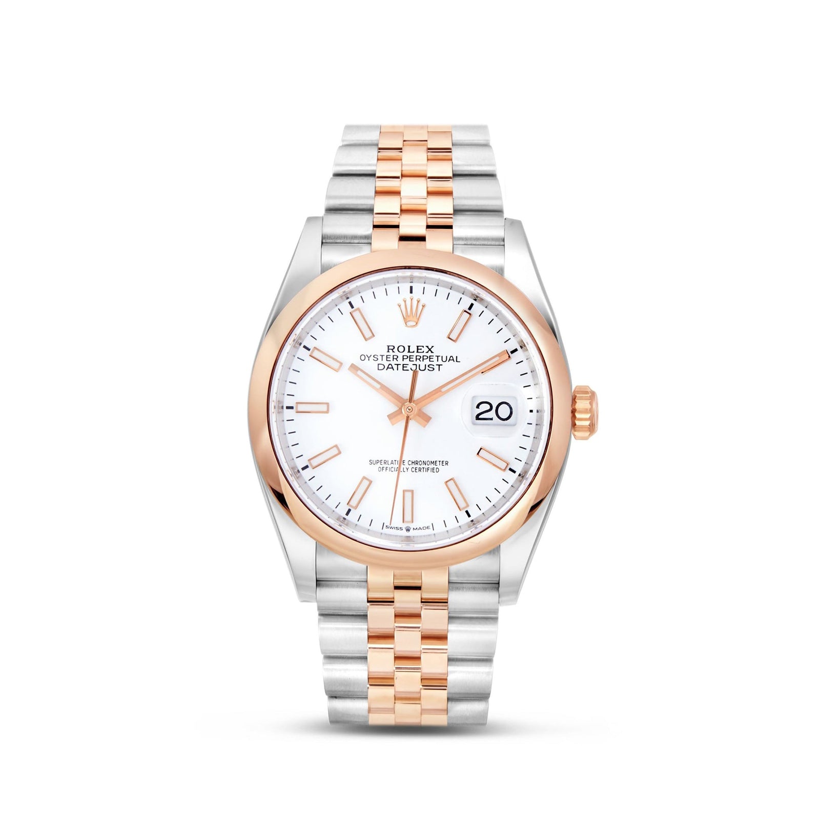 Rolex DateJust 36mm 18K Rose Gold & Stainless Steel – SHYNE JEWELERS