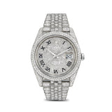 21.4ctw Full Diamond Rolex DateJust 41mm Jubilee