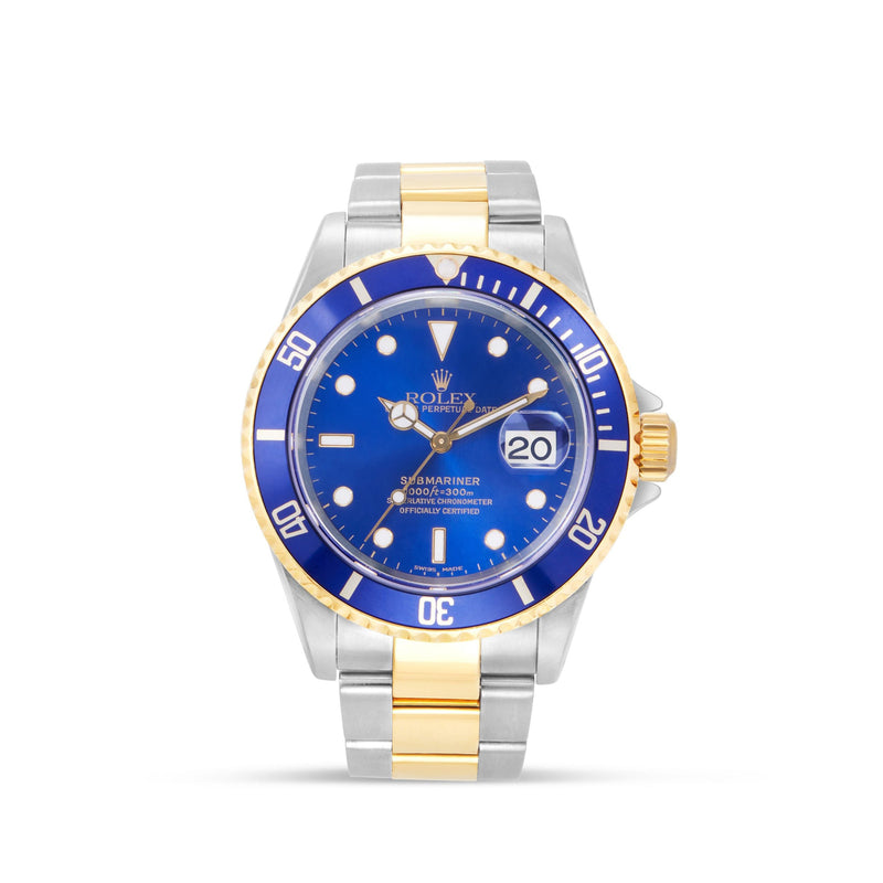 Rolex Submariner Date 18K Gold Steel Blue