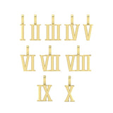 10k Gold Roman Numeral Pendant