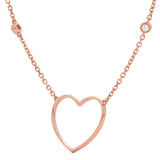 14k Rose Gold 0.30ct Diamond Heart Necklace