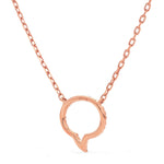 14k Rose Gold .06ct Diamond Speech Bubble Necklace