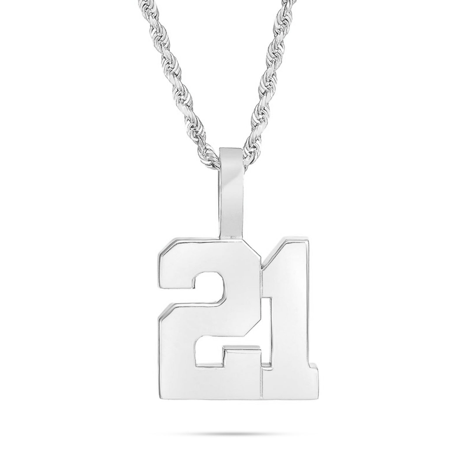 ★ Numbering★ 2106 10K Gold N25SE06 Shyne Collection 10K Solid Gold Two Digit Number Pendant