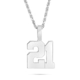 Shyne Collection 10K Solid Gold Two Digit Number Pendant