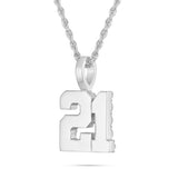 Shyne Collection 10K Solid Gold Two Digit Number Pendant