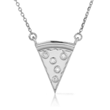 14k Gold 0.07ct Pizza Slice Necklace